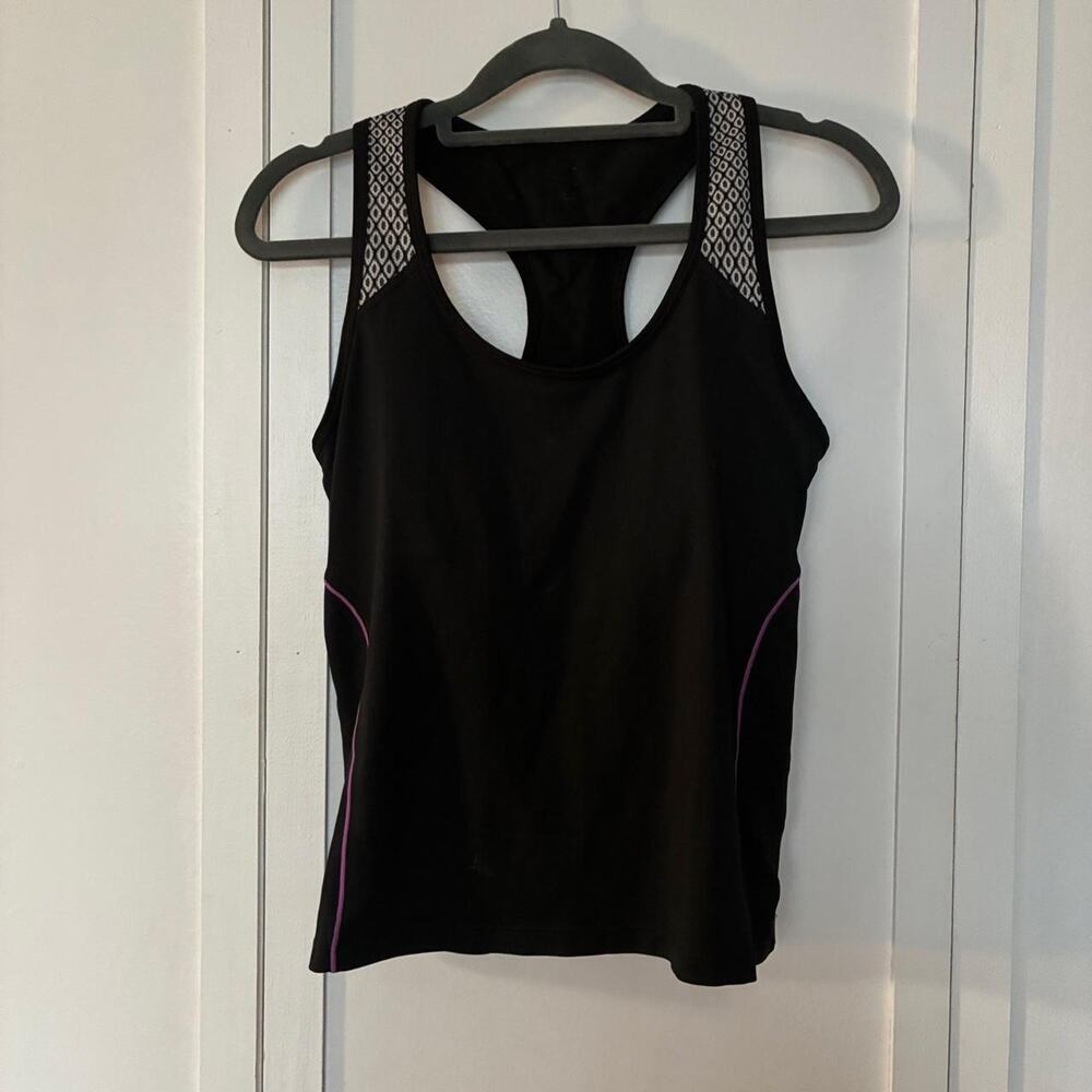 Black polyester spandex tank